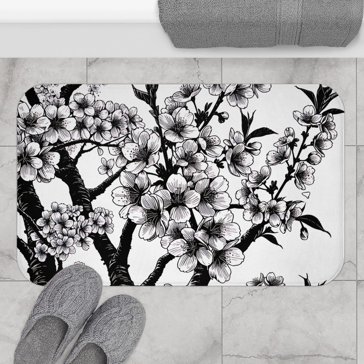 Chic Floral Bath Mat