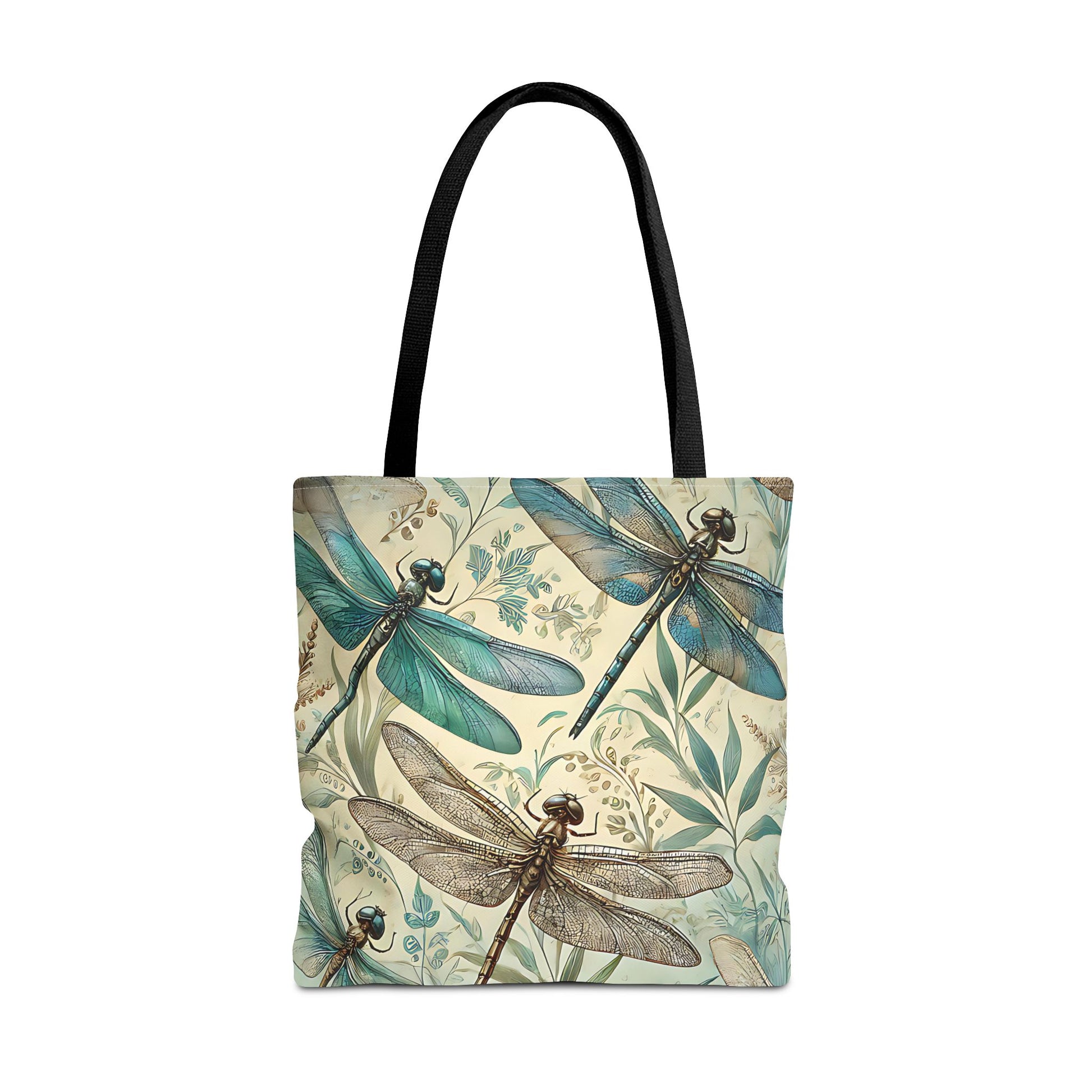 Vintage Teal Dragonfly Tote Bag