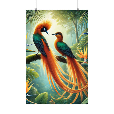 Tropical Birds Matte Vertical Posters
