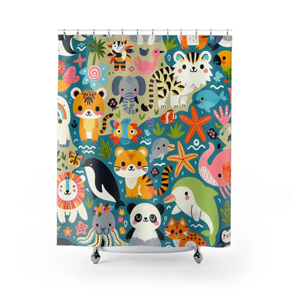 Whimsical Animal Shower Curtain
