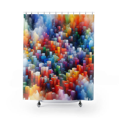 Colorful Block Shower Curtain