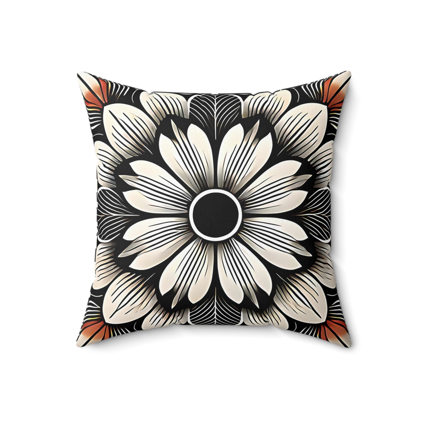 Bold Floral Throw Pillow