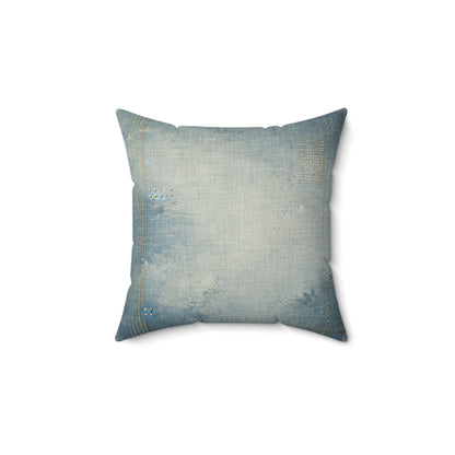 Blue Denmin Square Pillow