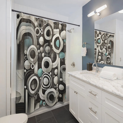Abstract Elements Design Shower Curtain