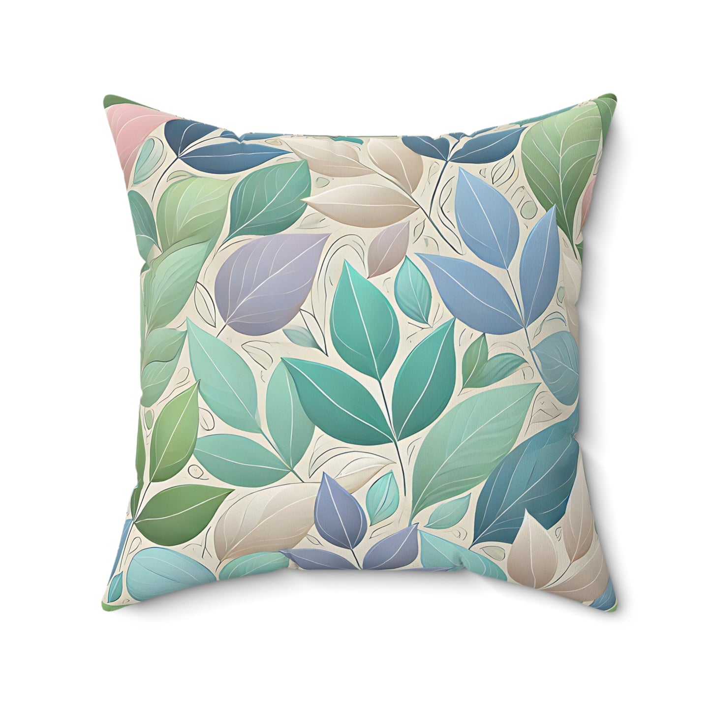 Pastel Leaf Pillow