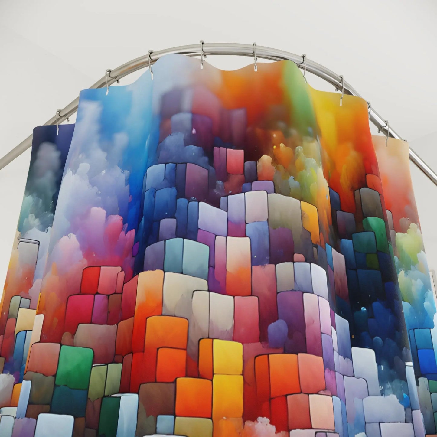 Colorful Block Shower Curtain