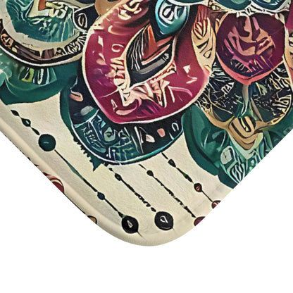 Mandala Floral Bath Mat