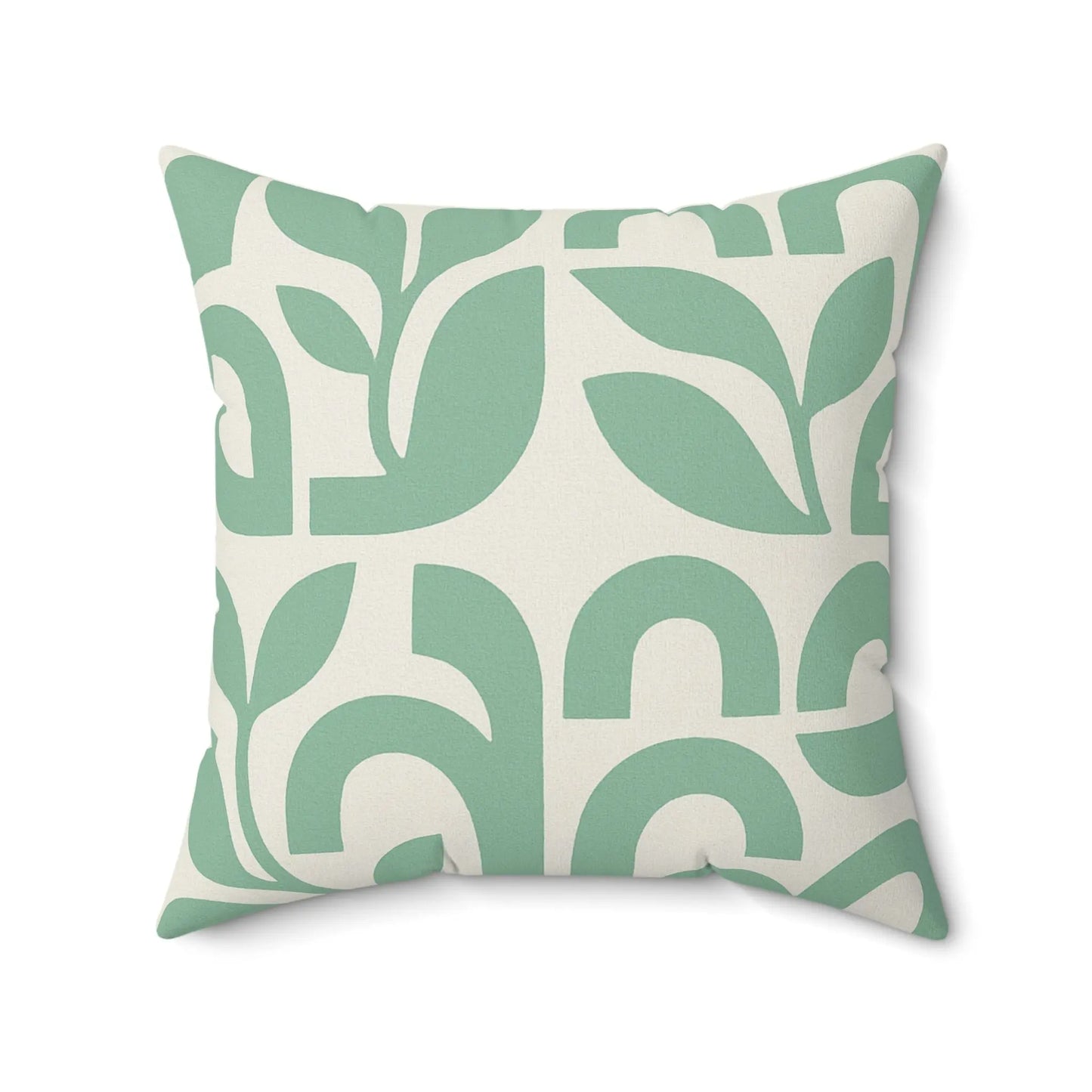 Botanical Abstract Print Pillow