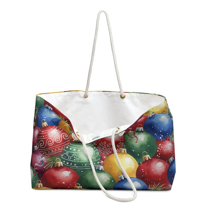 Colorful Christmas Ornaments Weekender Bag
