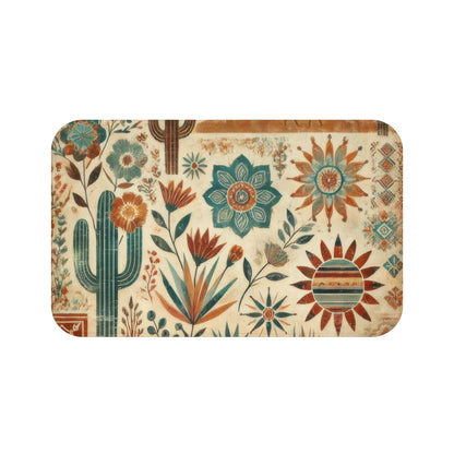 Bohemian Floral Desert Bath Mat