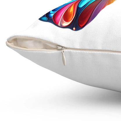 Vibrant Butterfly Square Pillow