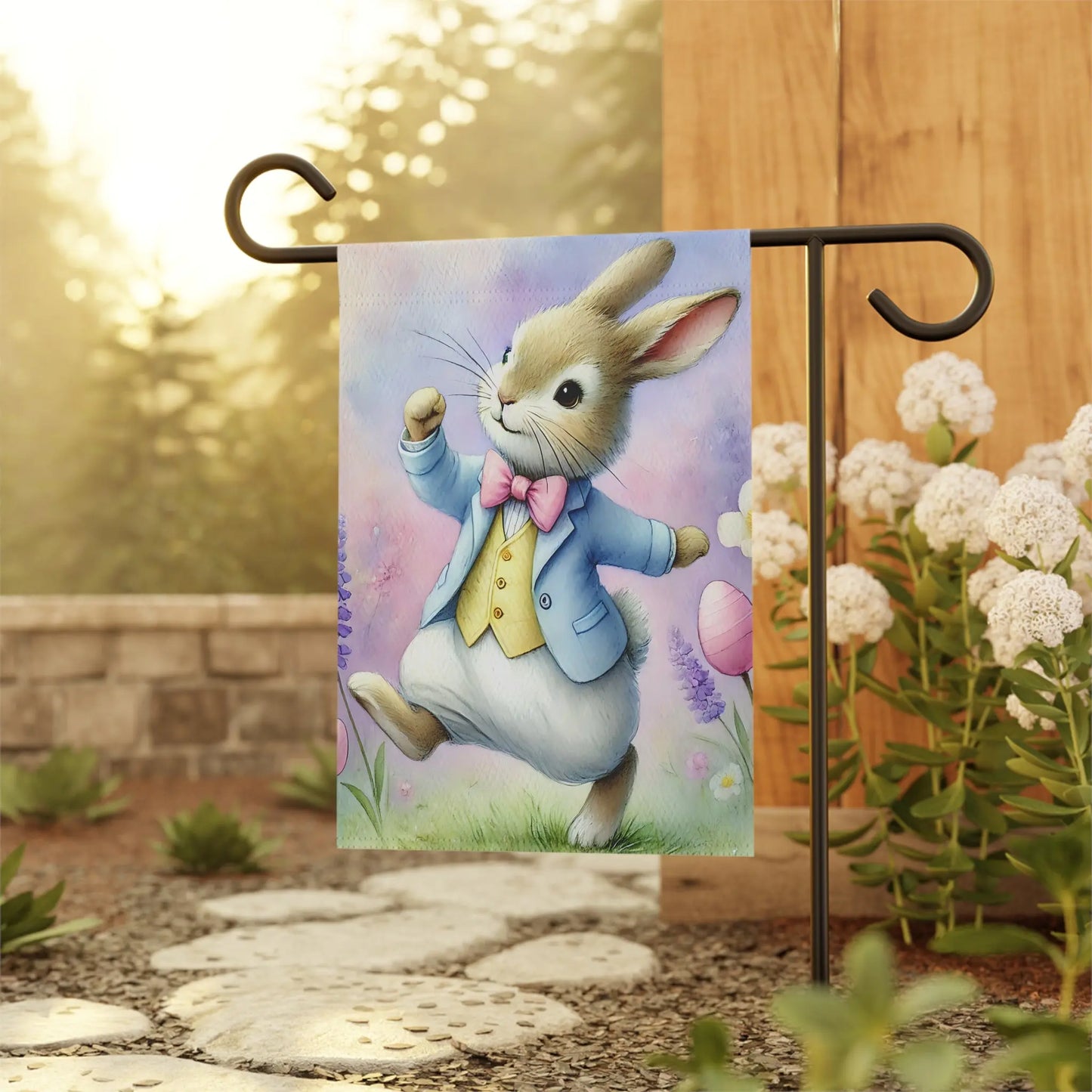 Whimsical Bunny Garden Banner