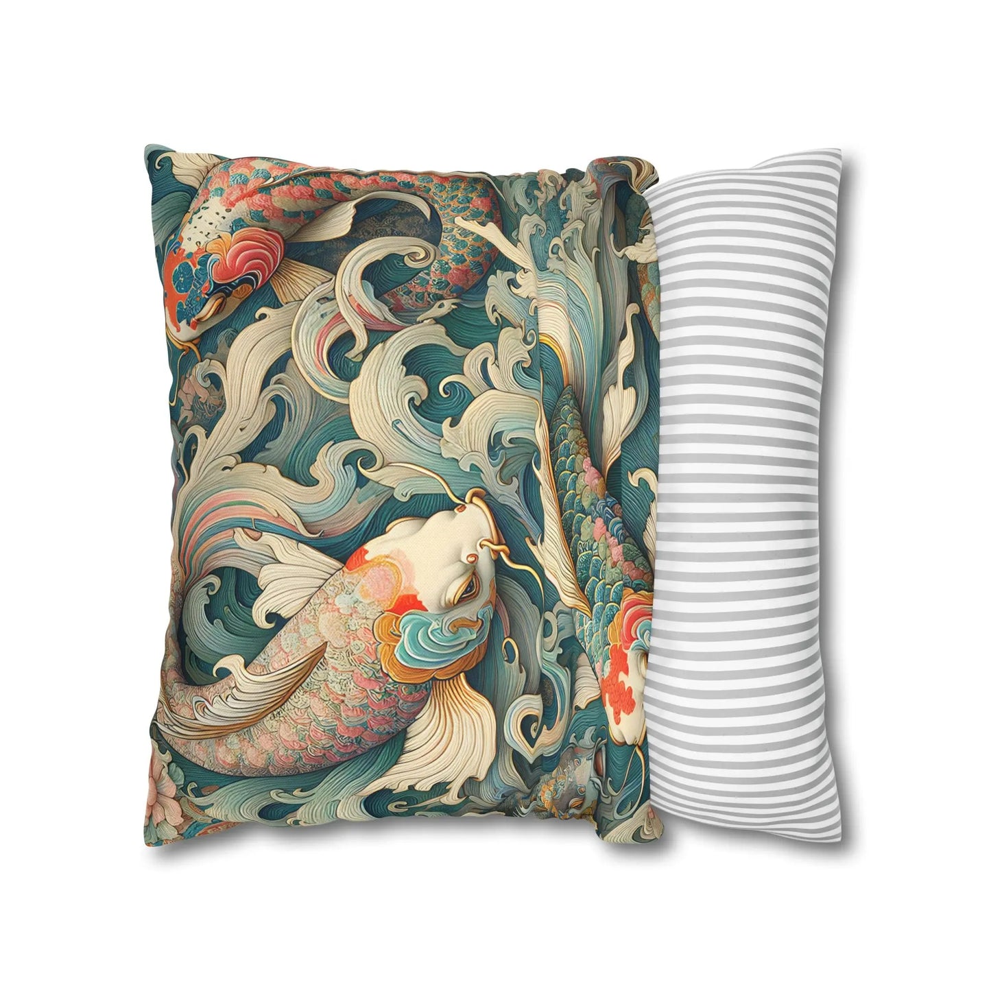 Beautiful Japanese Koi Fish Pillowcase