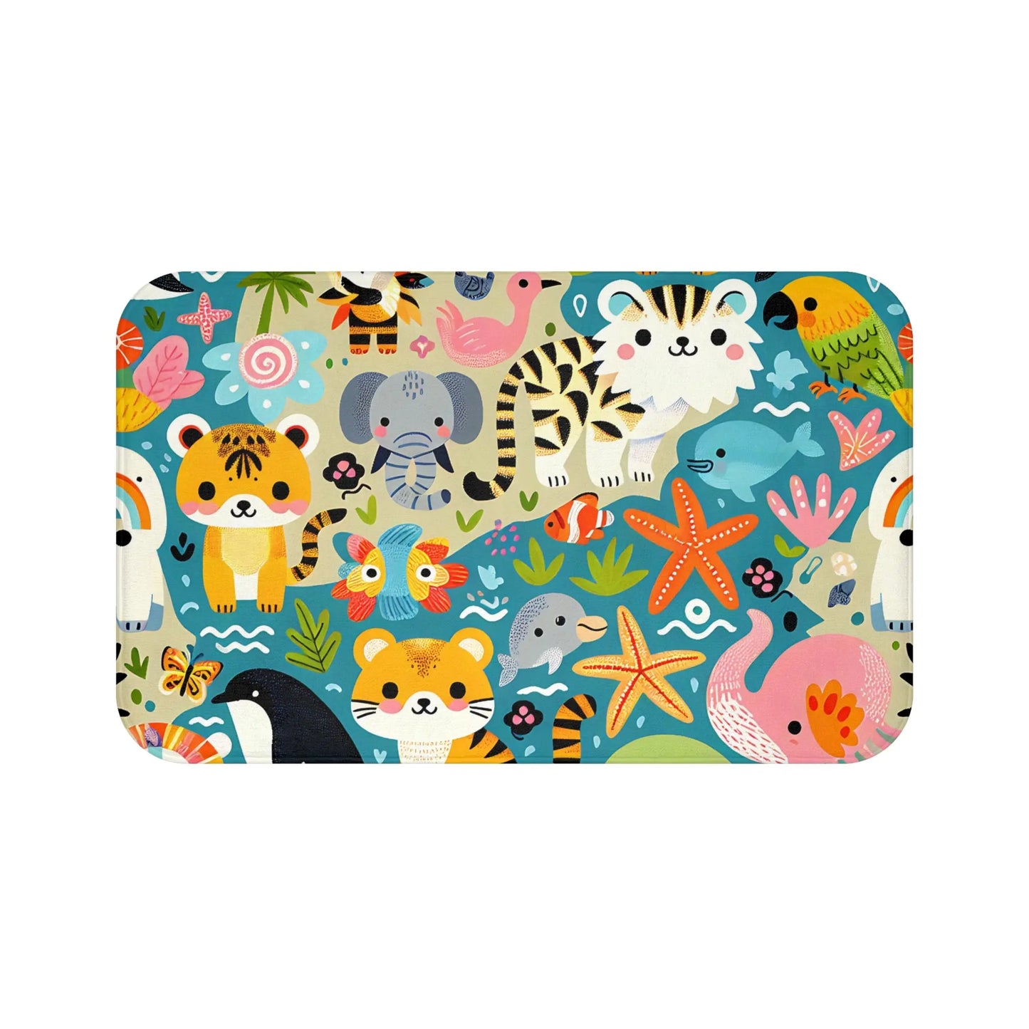 Whimsical Animal Bath Mat