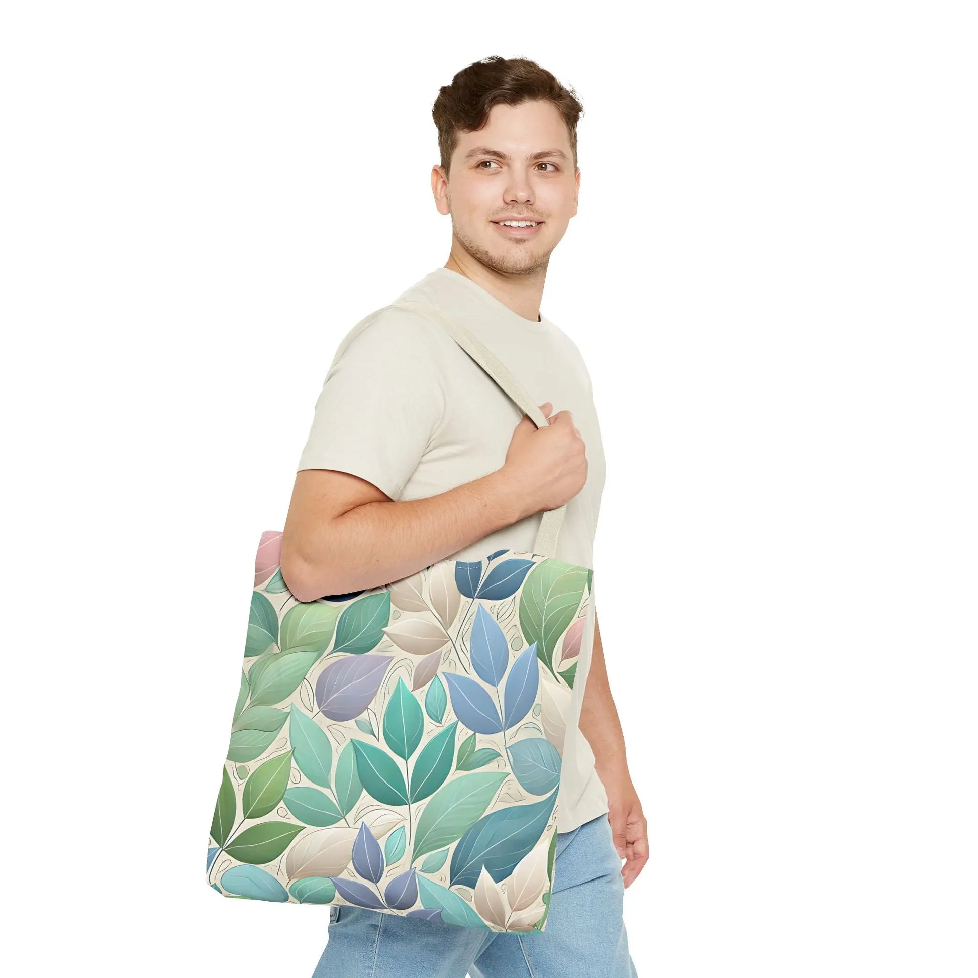 Pastel Leaf Tote Bag