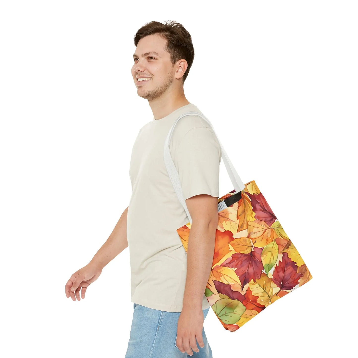 Autumn Watercolor Leaves Tote Bag