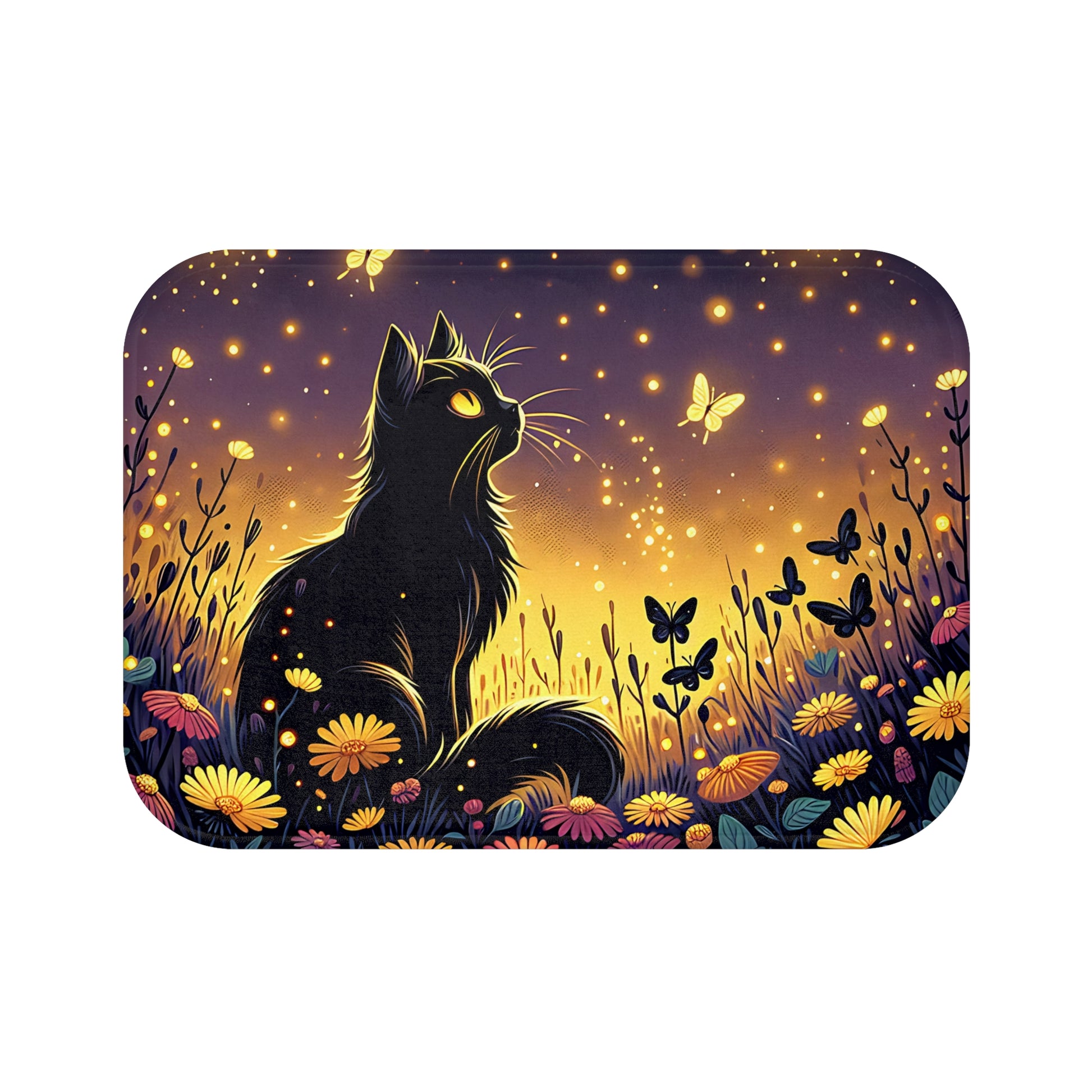Whimsical Cat Bath Mat