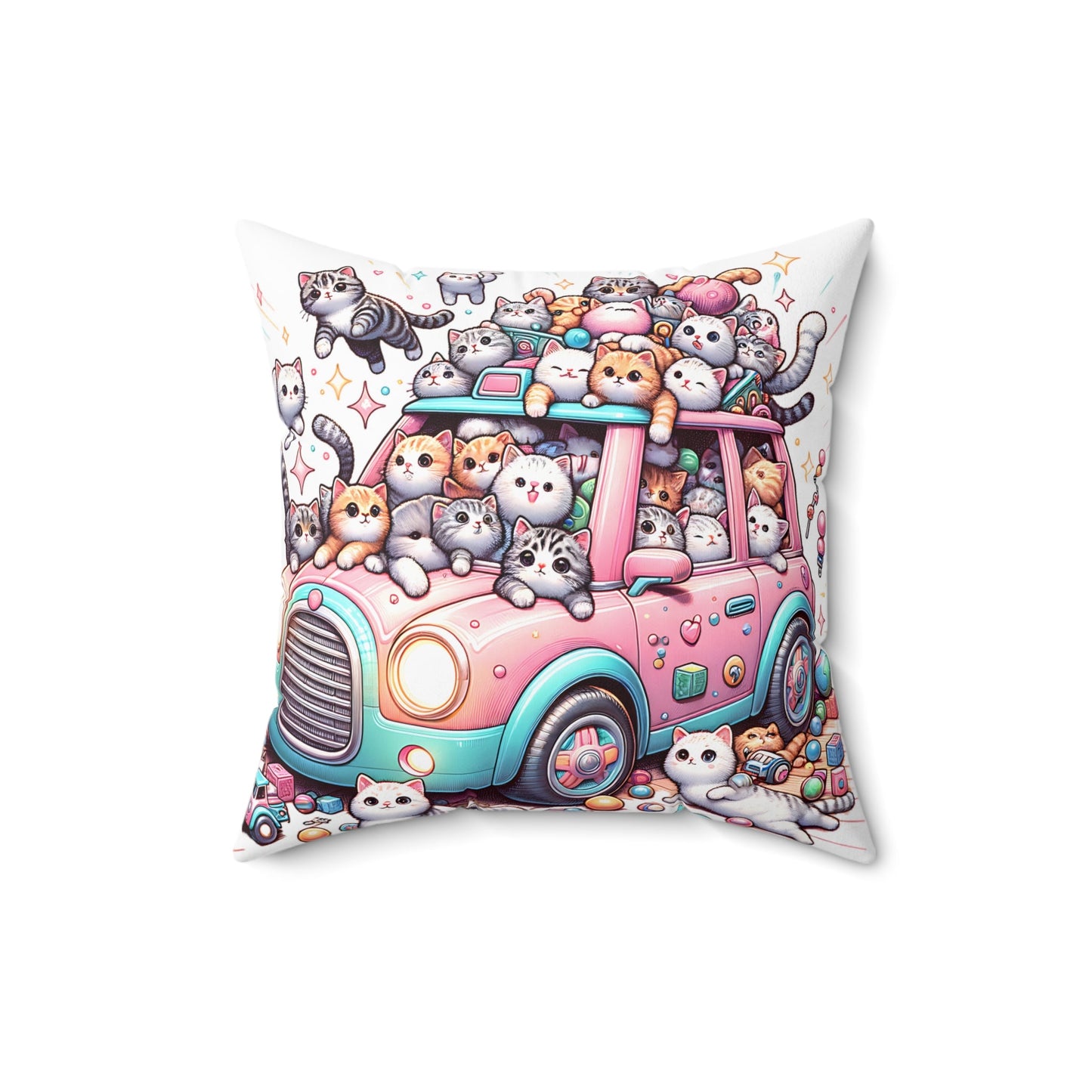 Cute Cat Car Pillow