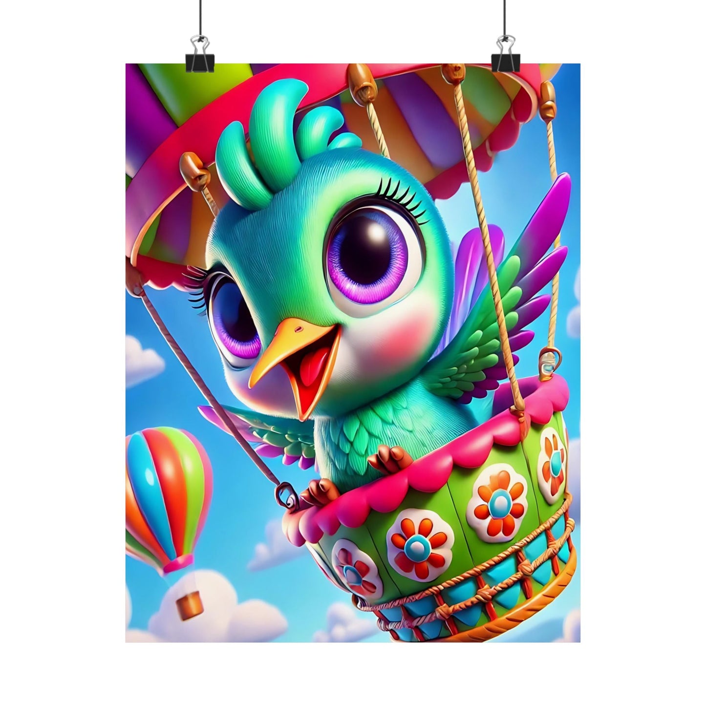 Whimsical Bird Balloon Art Print