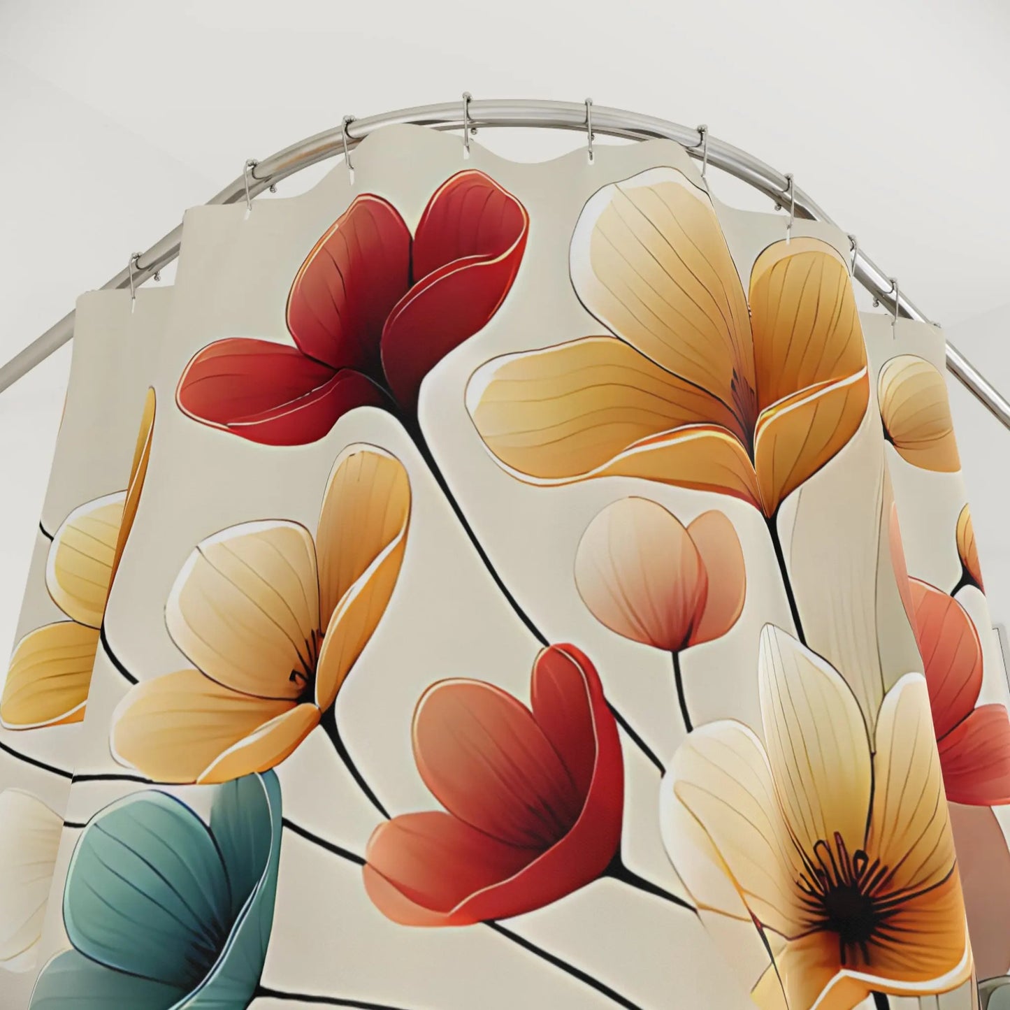 Whimsical Floral Shower Curtain