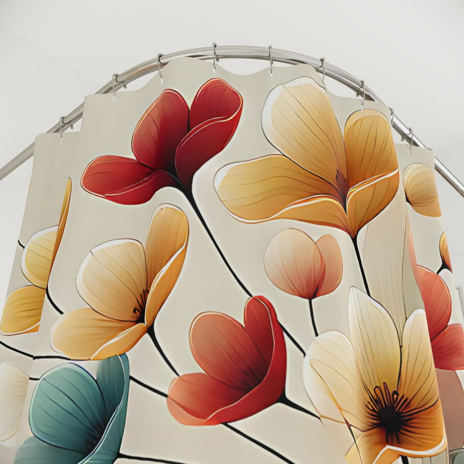 Whimsical Floral Shower Curtain