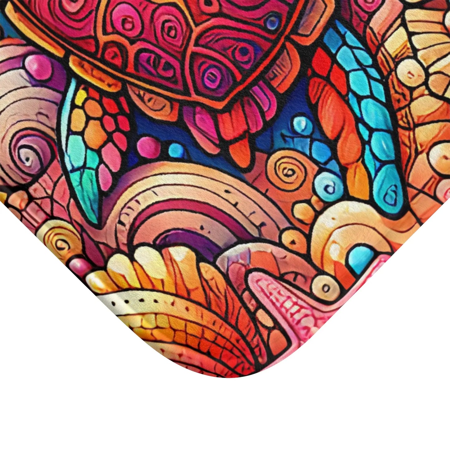Colorful Sea Turtle Bath Mat