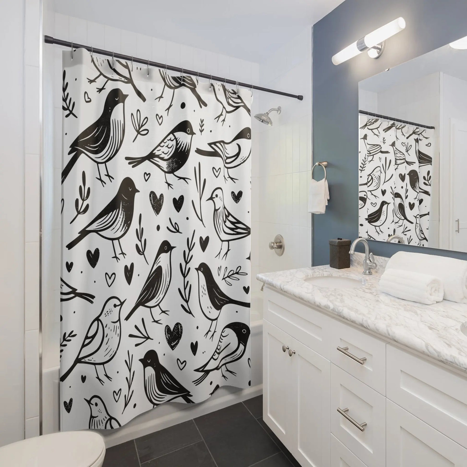 Whimsical Bird Shower Curtain