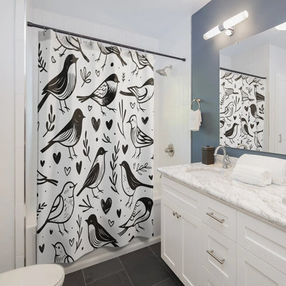 Whimsical Bird Shower Curtain