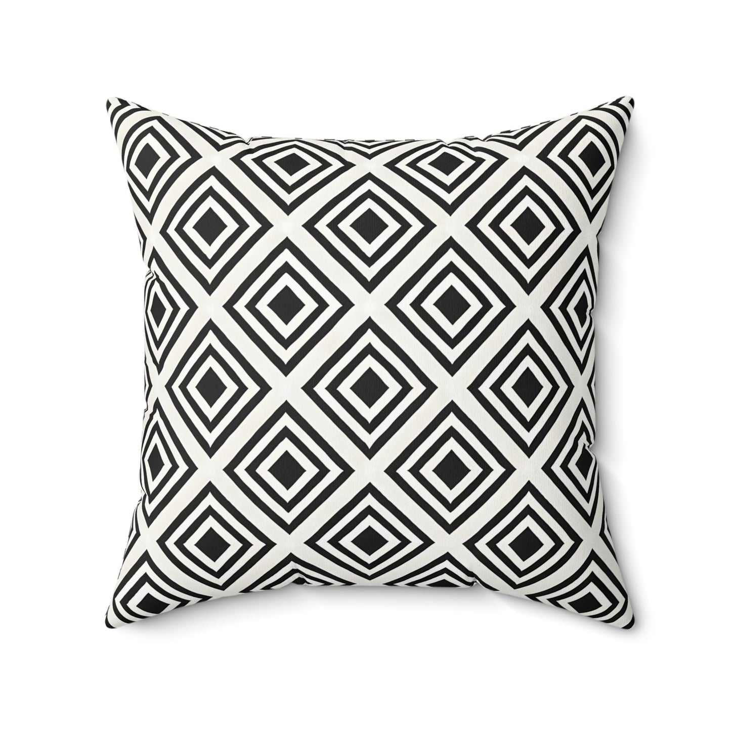 Contemporary Black and White Throw Pillow