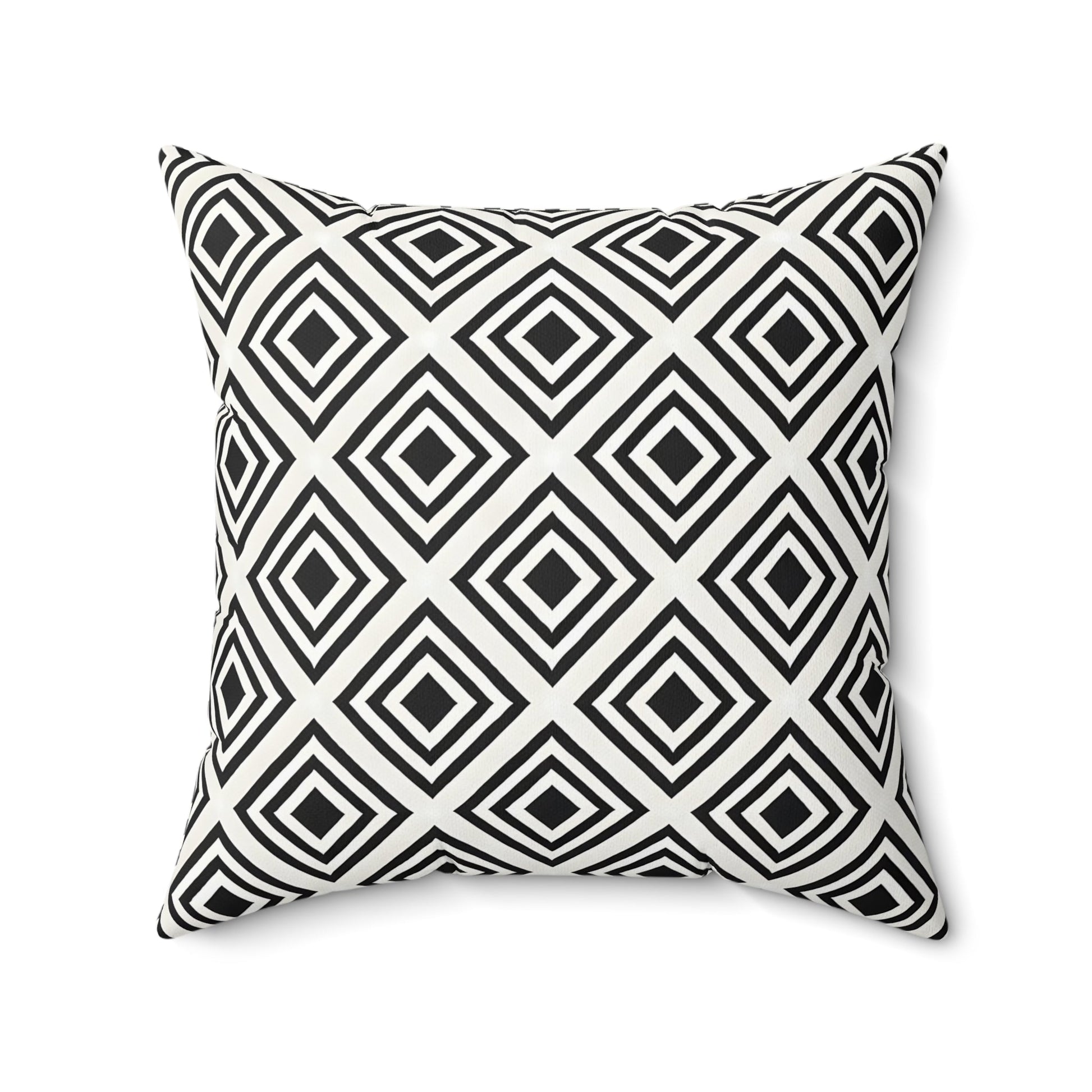 Contemporary Black and White Throw Pillow