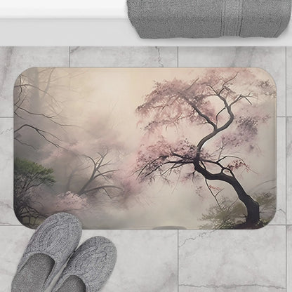 Serene Cherry Blossom Bath Mat