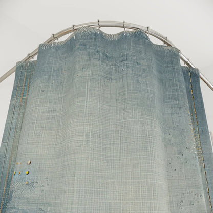 Distressed Denim Shower Curtain