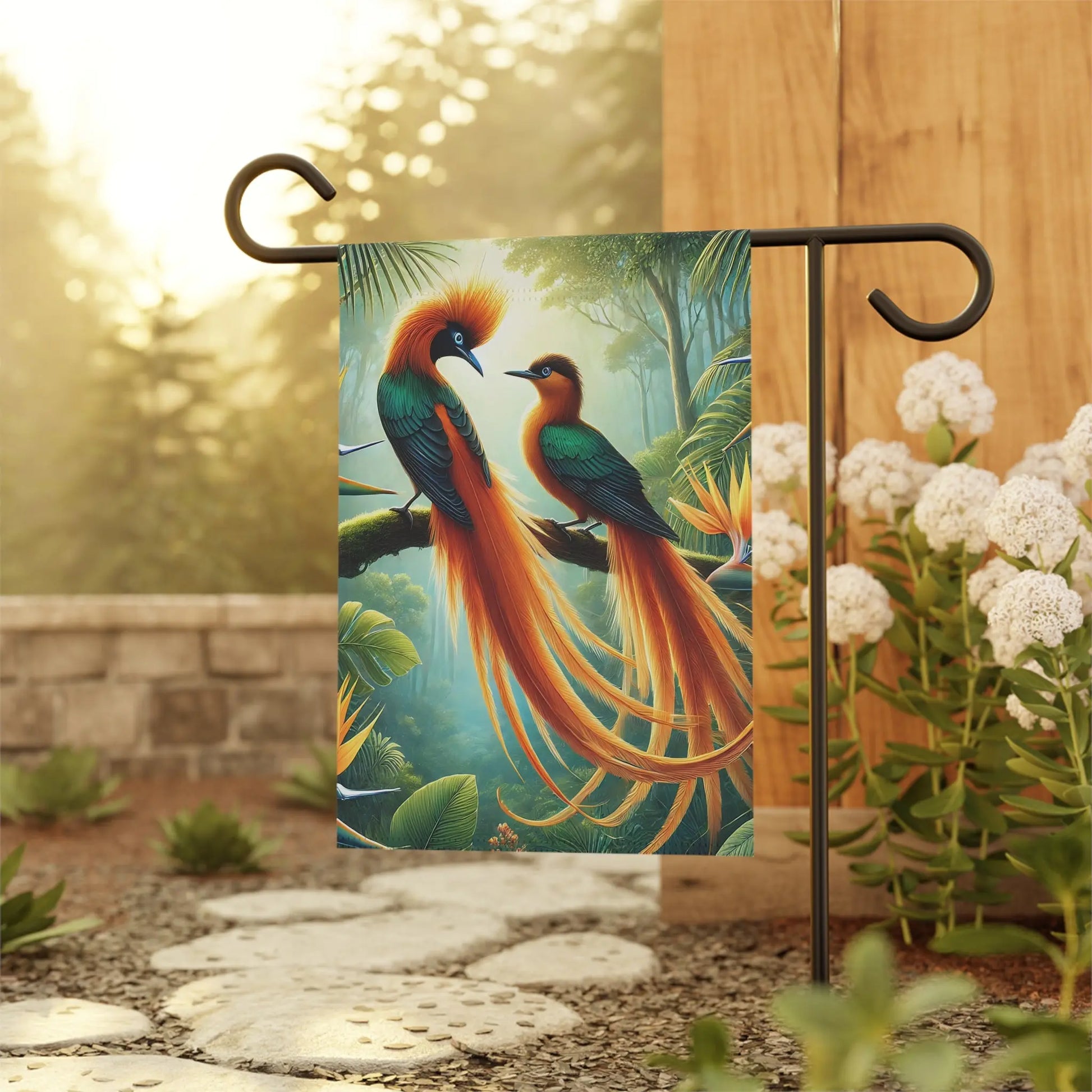 Tropical Bird Garden Banner