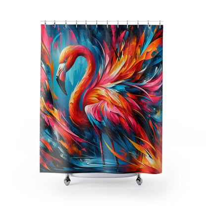 Vibrant Flamingo Shower Curtain