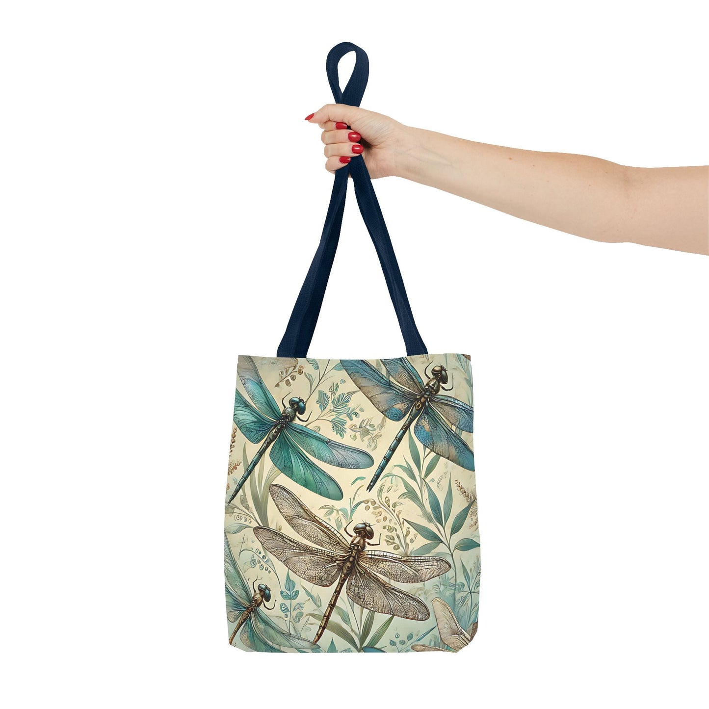 Vintage Teal Dragonfly Tote Bag