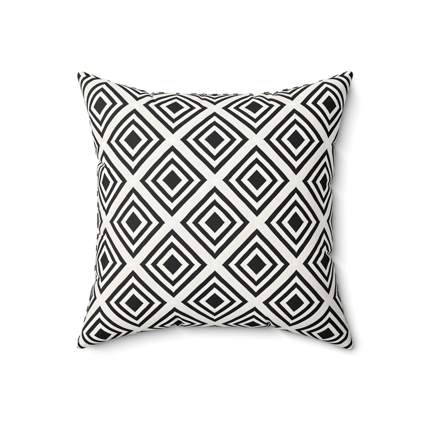 Contemporary Black and White Throw Pillow