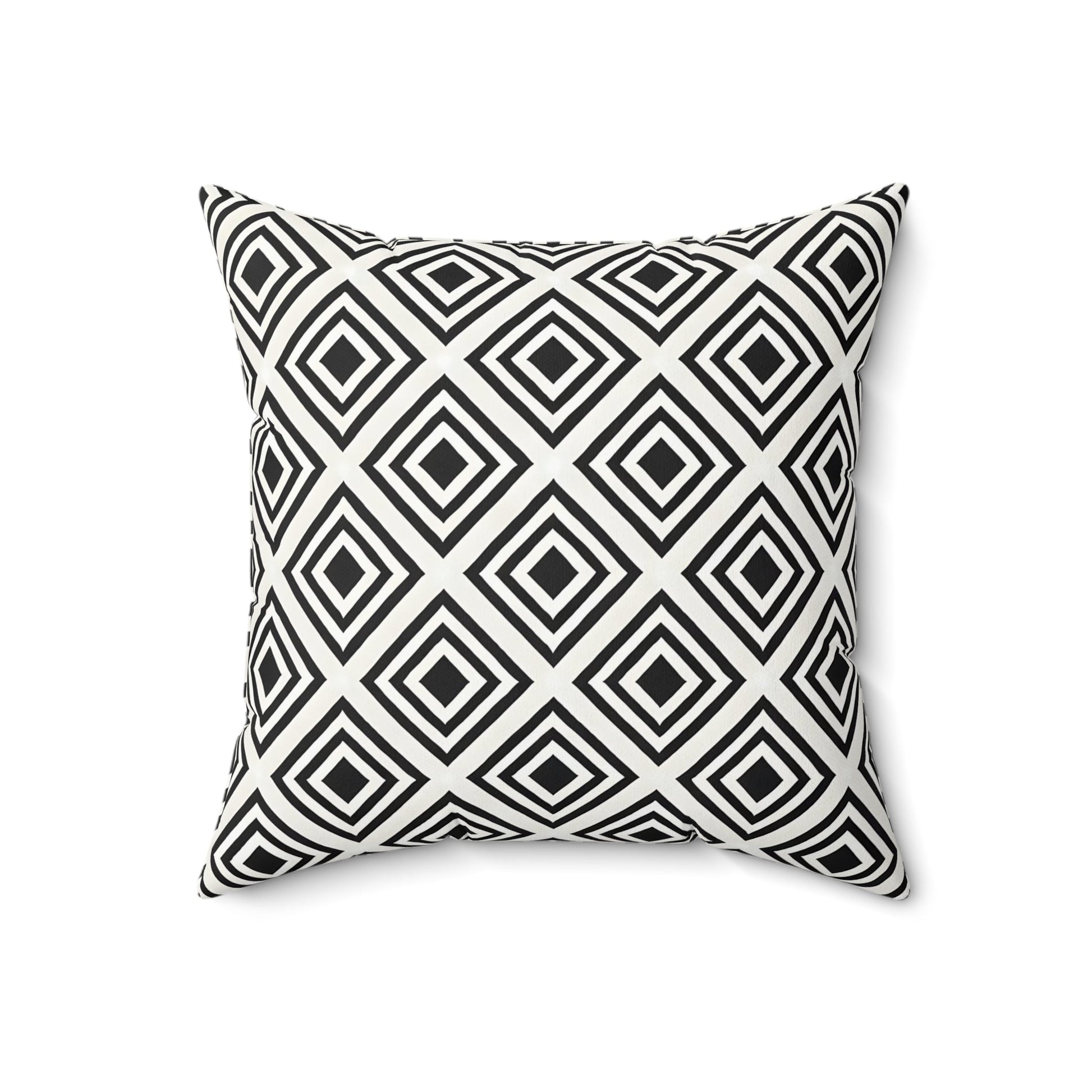 Contemporary Black and White Throw Pillow
