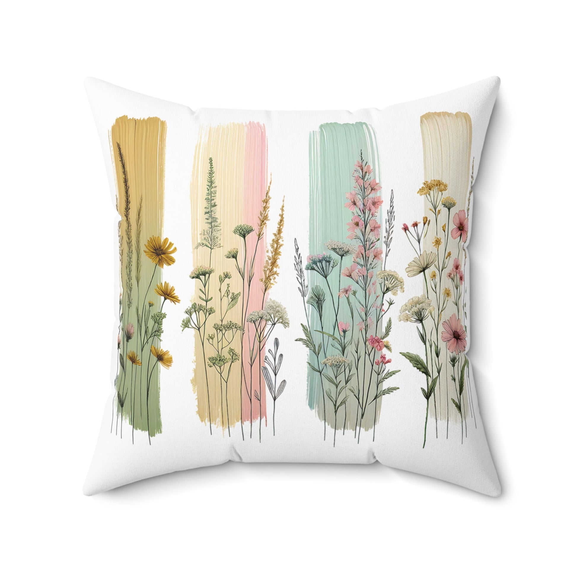 Floral Garden Square Pillow