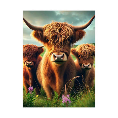 Highland Cow Matte Vertical Posters