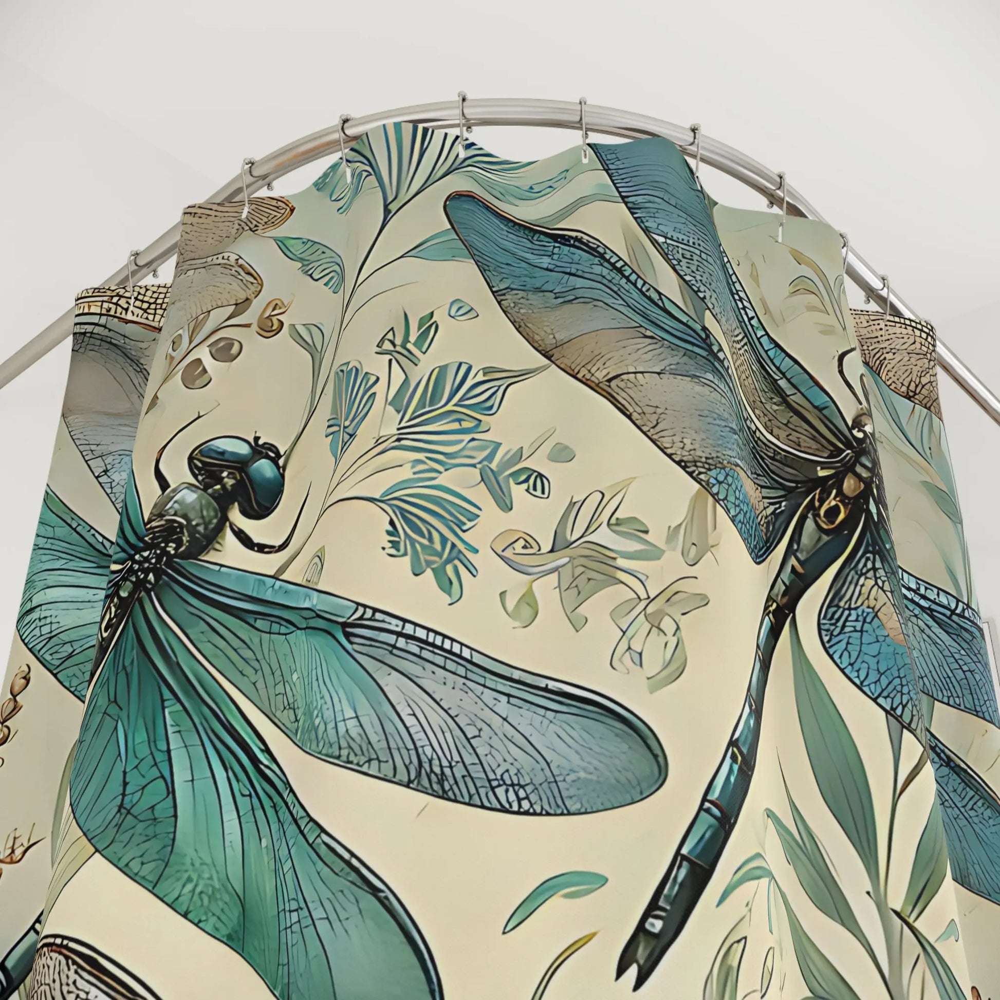 Vintage Dragonfly Shower Curtain