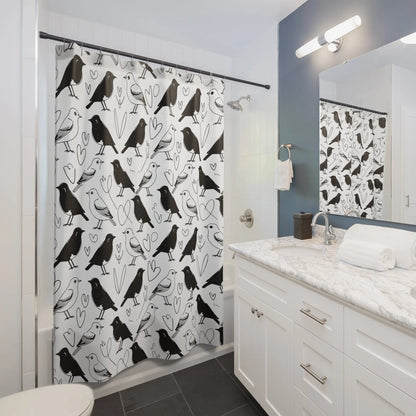 Charming Bird Patterns Shower Curtain