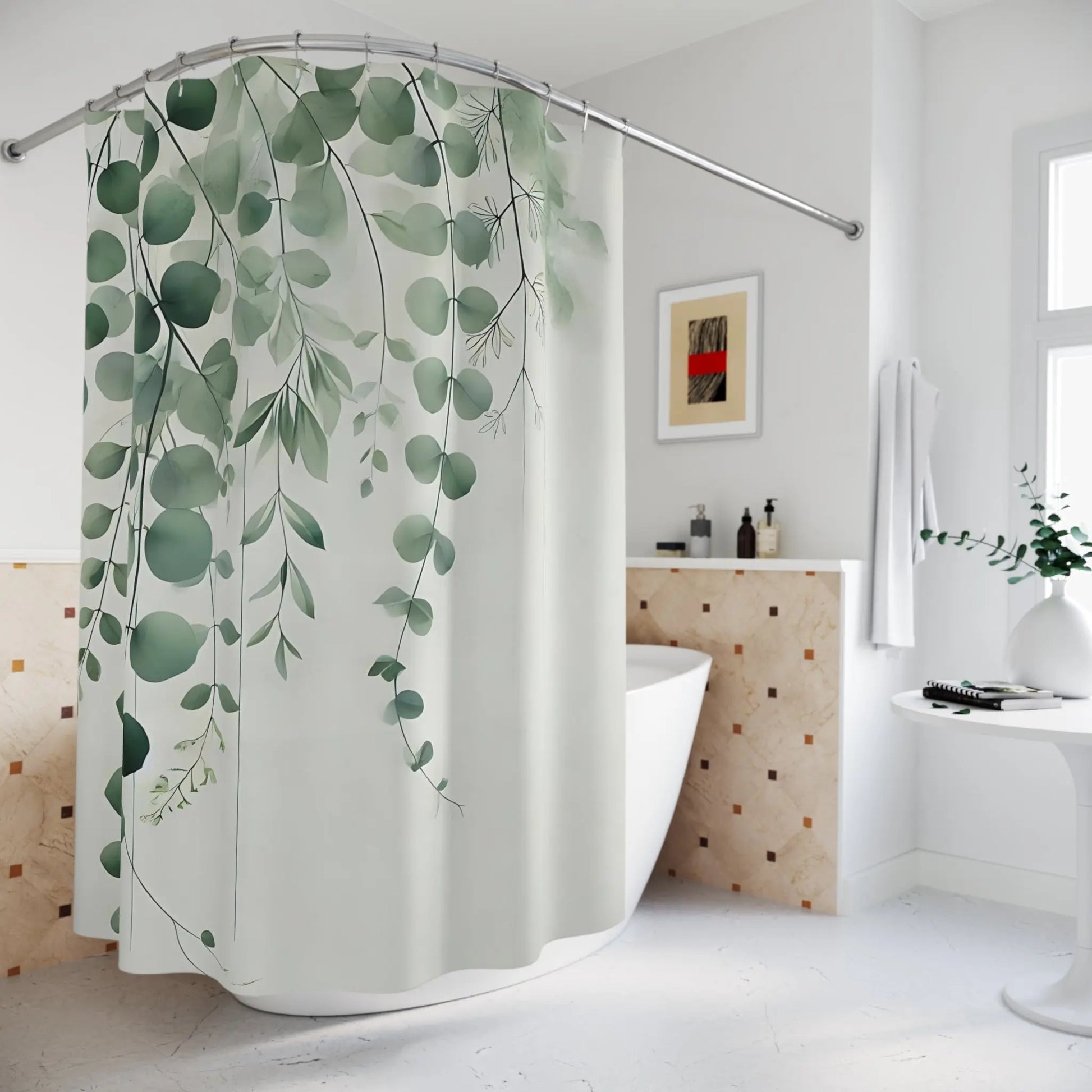 Botanical Modern Shower Curtain
