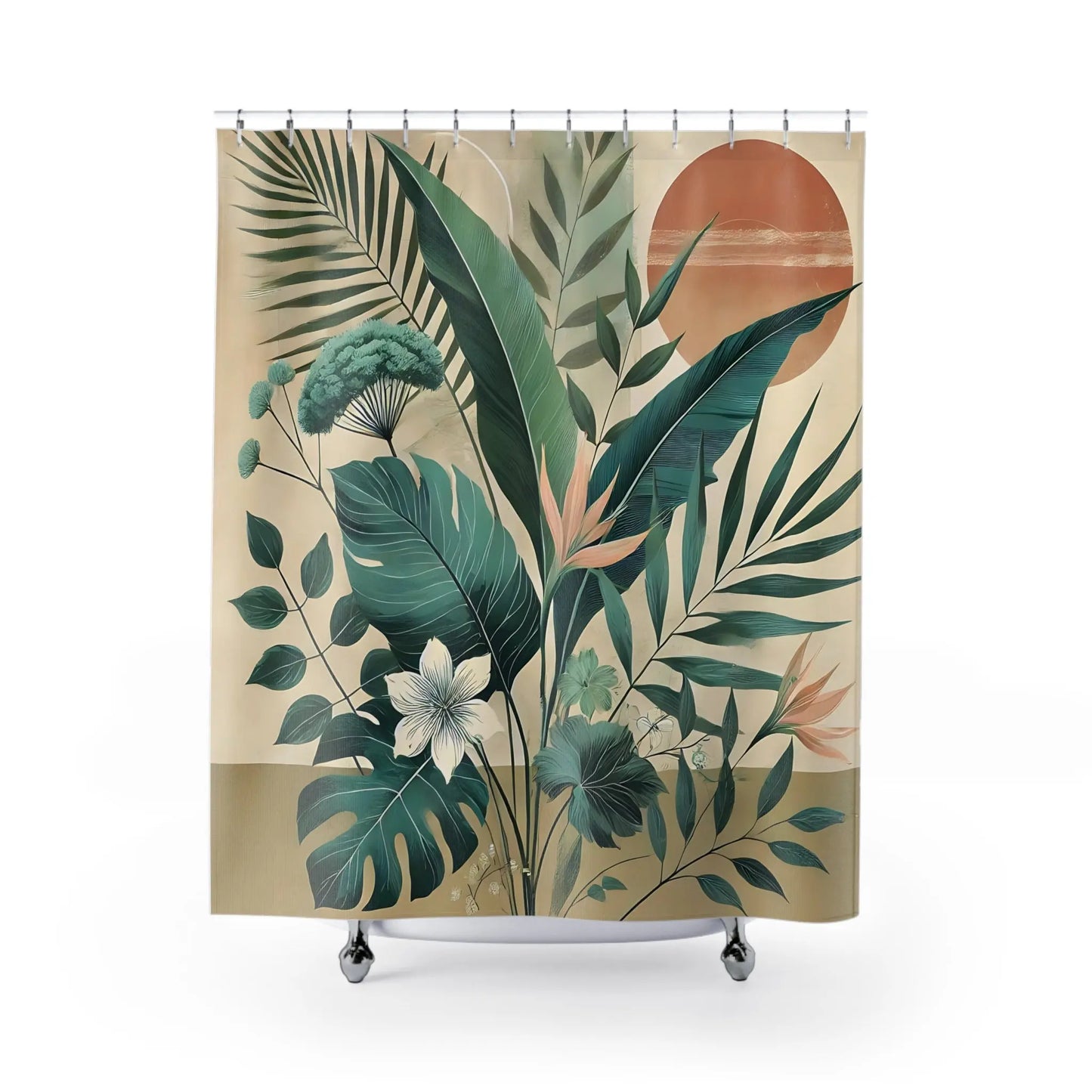 Tropical Leaf Shower Curtain