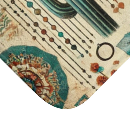 Bohemian Southwestern Desert Floral Bath Mat