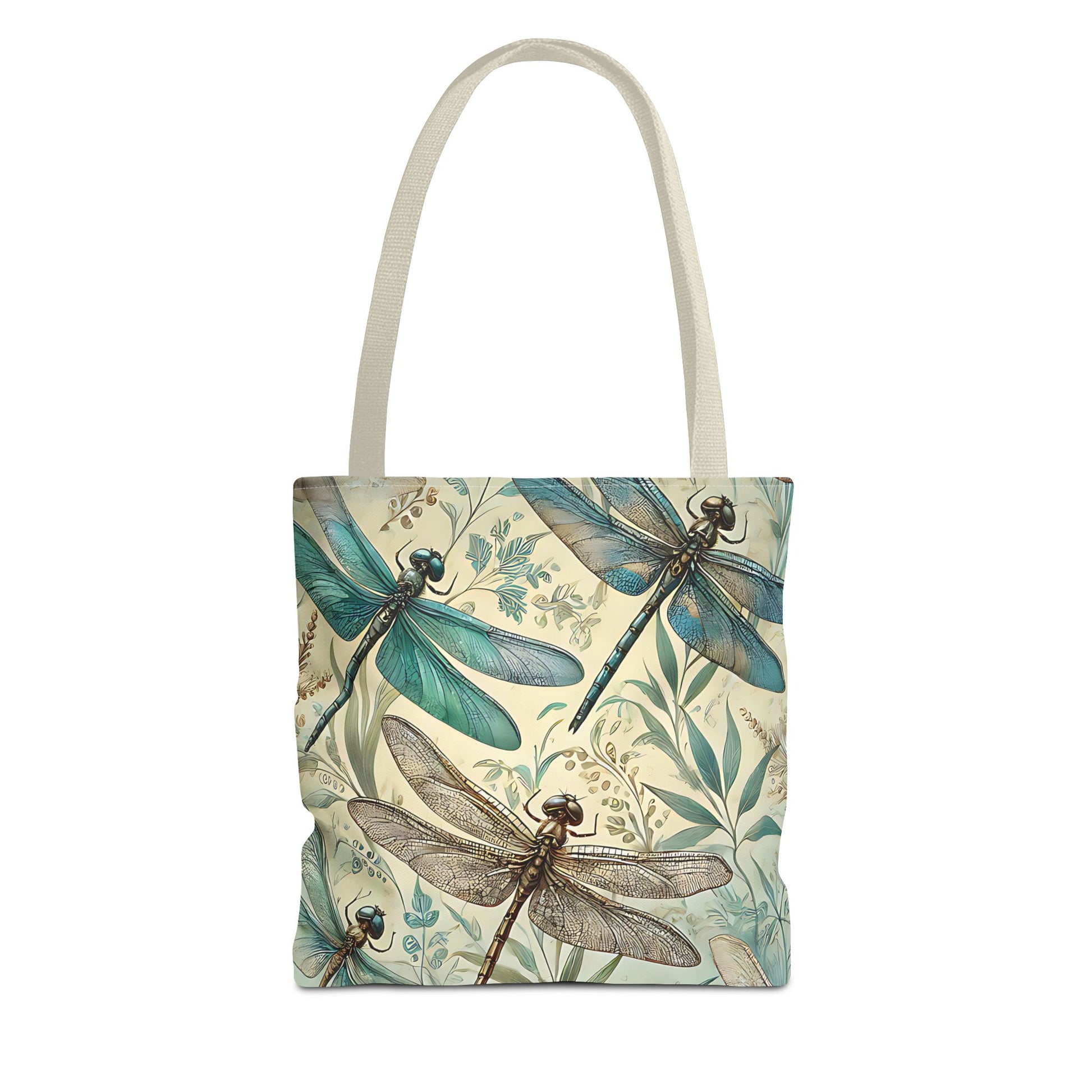 Vintage Teal Dragonfly Tote Bag