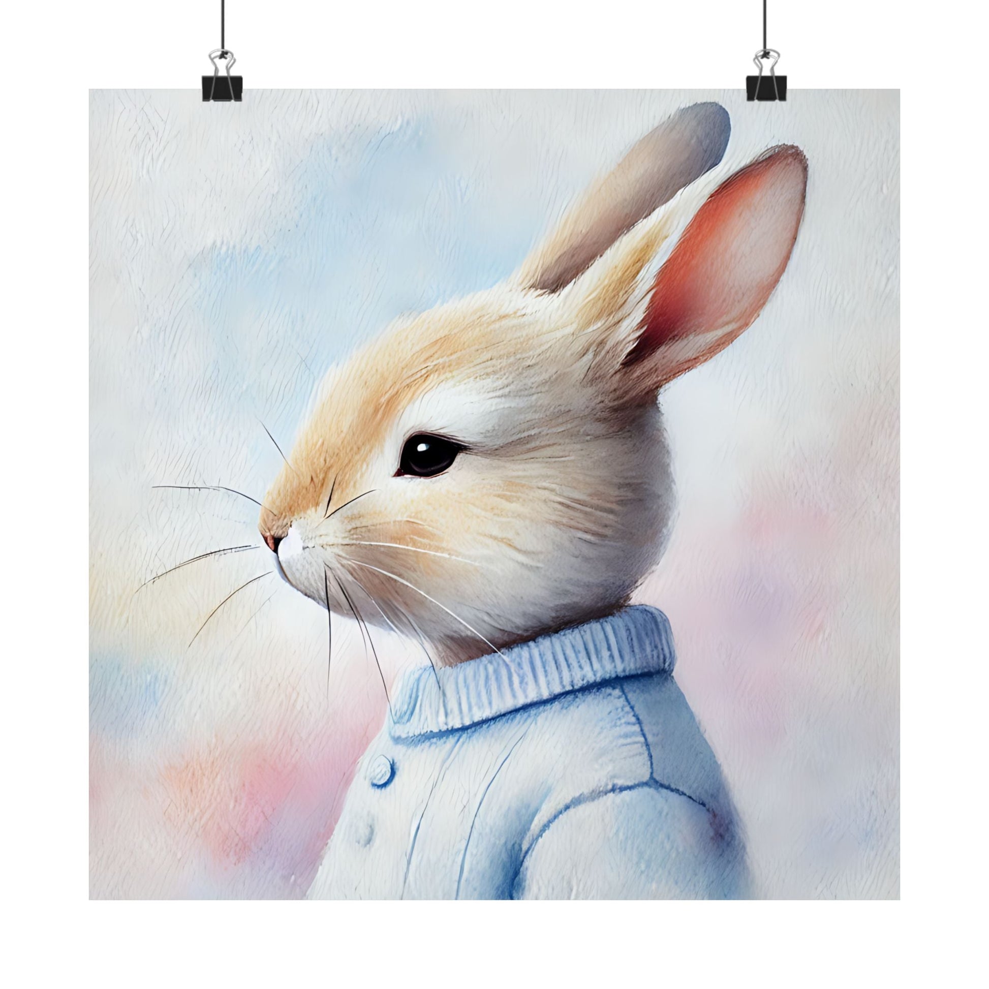 Adorable Bunny Art Print // Whimsical Home Decor // Bedroom...