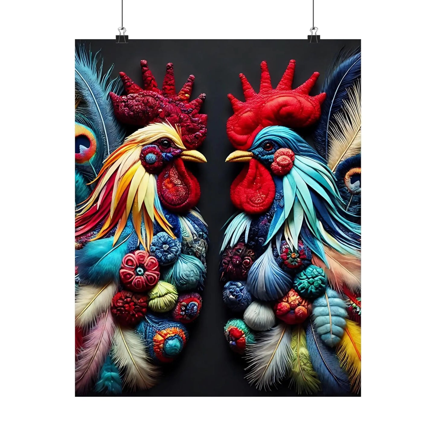 Vibrant Rooster Art Poster