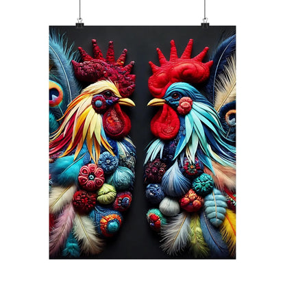 Vibrant Rooster Art Poster