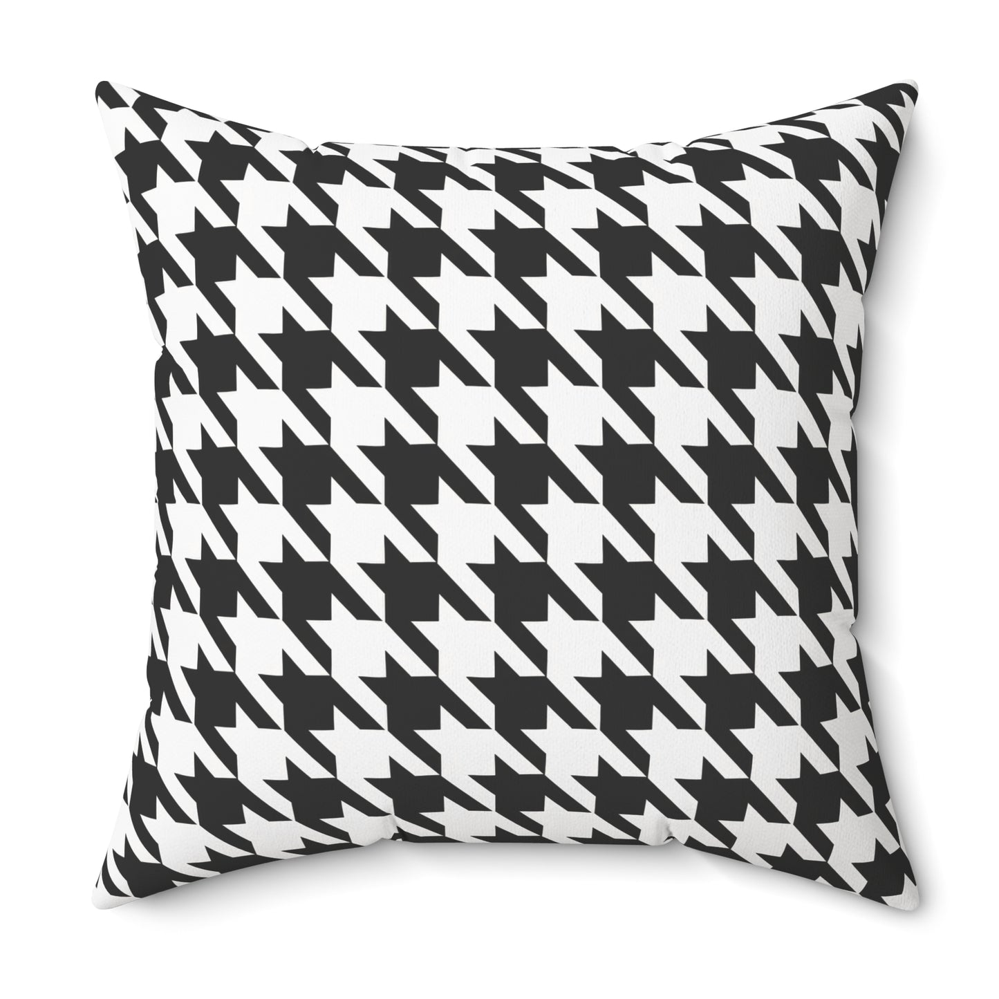 Houndstooth Black & White Decorative Pillow2