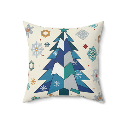 Modern Winter Tree Decor Pillow